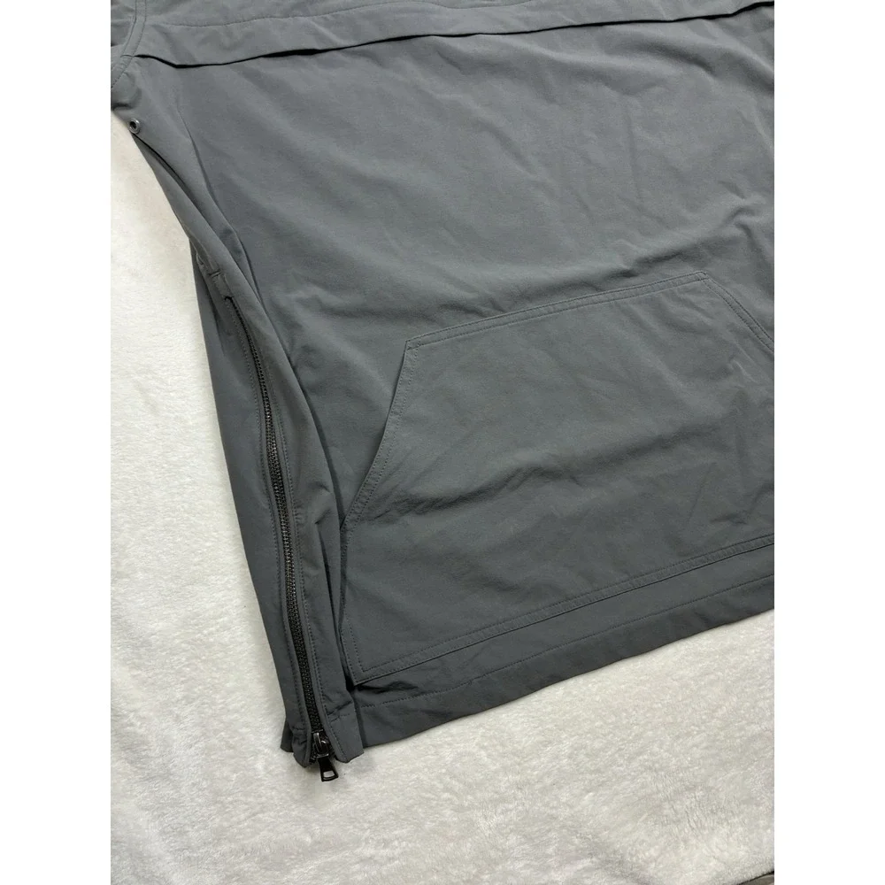 Gramicci Men's L Buttermilks Climbing Jacket 1/4 Zip Solid Gray Hooded